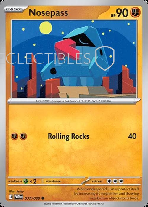 Pokemon Perfect Order 037/88 Nosepass Reverse Holo