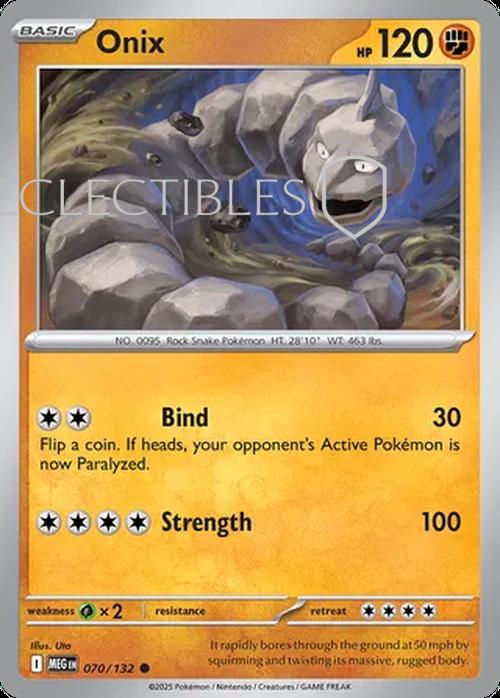 Pokemon Mega Evolutions 070/132 Onix Reverse Holo