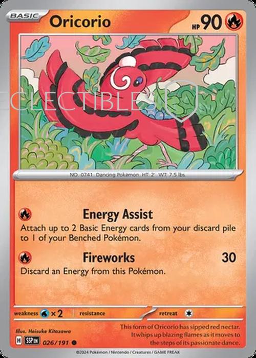 Pokemon Surging Sparks 026/191 Oricorio  Reverse Holo