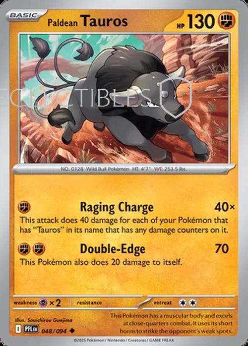 Pokemon Phantasmal Flames 048/094 Paldean Tauros Reverse Holo