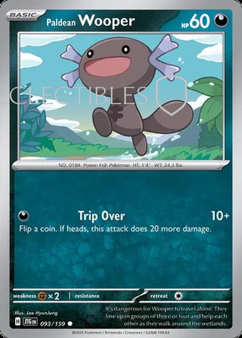 Pokemon Journey Together 093/159 Paldean Wooper Reverse Holo