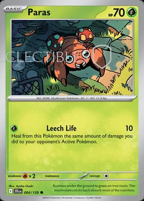 Pokemon Journey Together 004/159 Paras Reverse Holo
