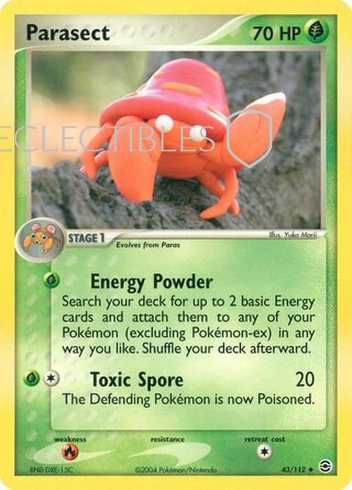Pokemon EX FireRed & LeafGreen 043/112 Parasect Reverse Holo