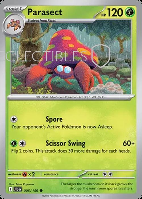 Pokemon Journey Together 005/159 Parasect Reverse Holo