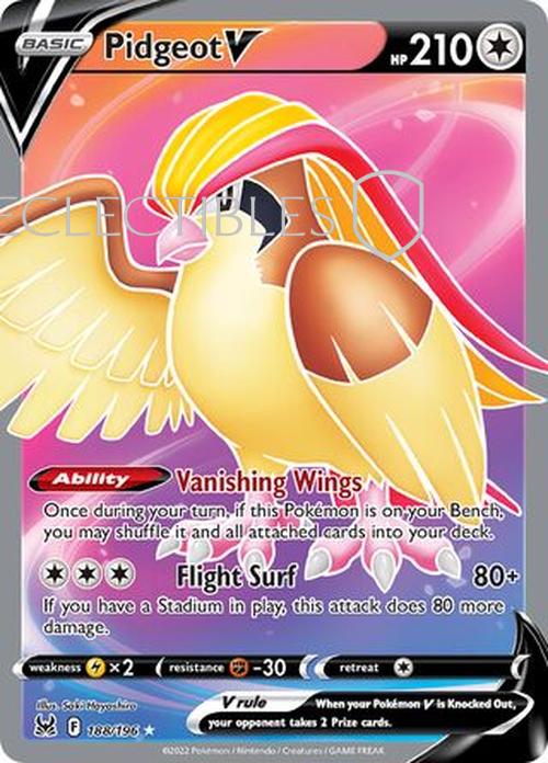 Pokemon Lost Origin 188/196 Pidgeot V