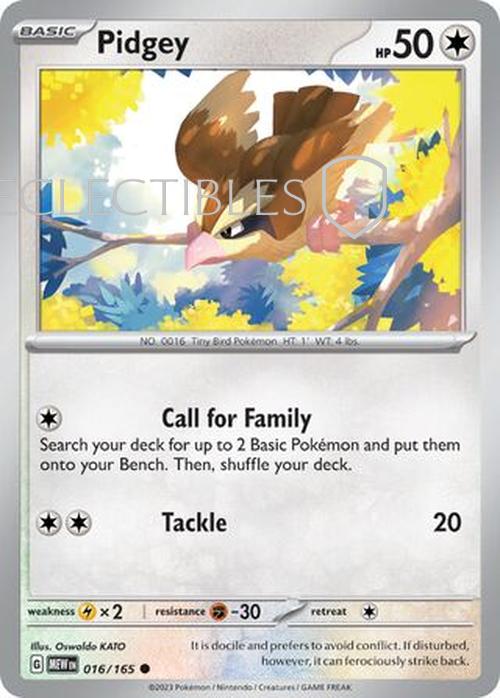 Pokemon Scarlet & Violet 151 016/165 Pidgey  Reverse Holo