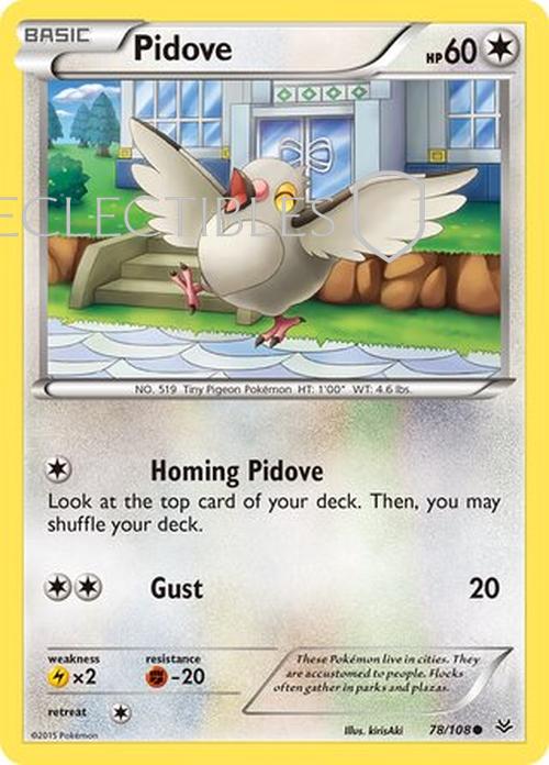 Pokemon Roaring Skies 078/108 Pidove Reverse Holo