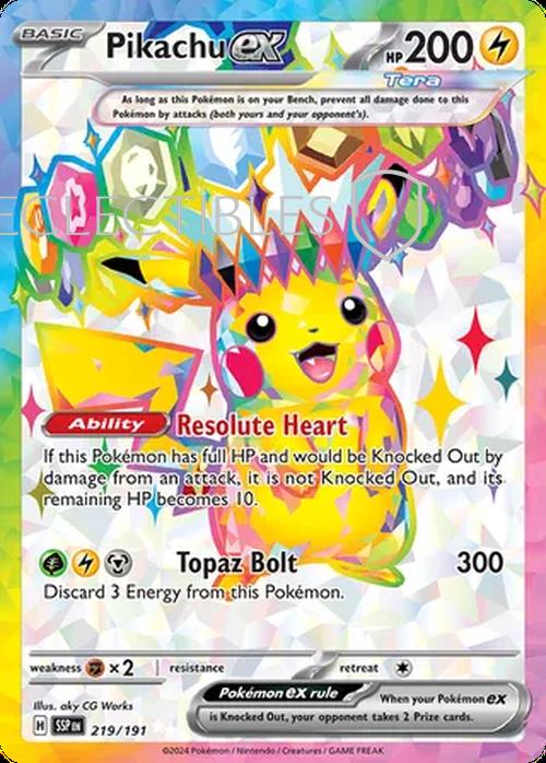 Pokemon Surging Sparks 219/191 Pikachu ex