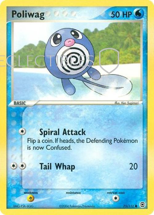 Pokemon EX FireRed & LeafGreen 075/112 Poliwag Reverse Holo