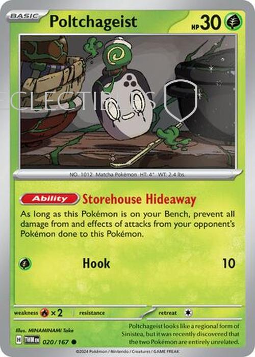 Pokemon Twilight Masquerade 020/167 Poltchageist Reverse Holo