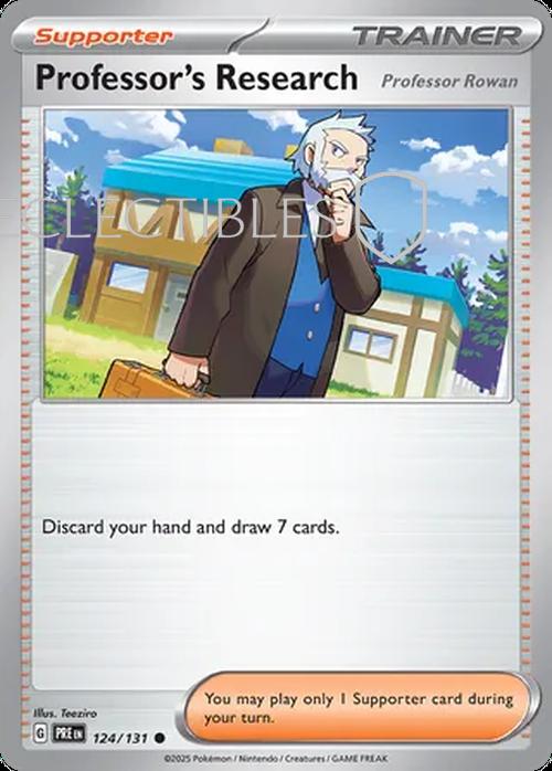 Prismatic Evolutions 124/131 Professor's Research Pokeball Holo