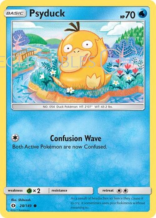 Pokemon Sun & Moon 028/149 Psyduck  Reverse Holo