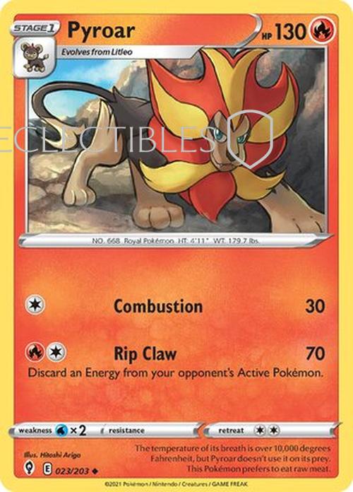 Pokemon Evolving Skies 023/203 Pyroar Reverse Holo
