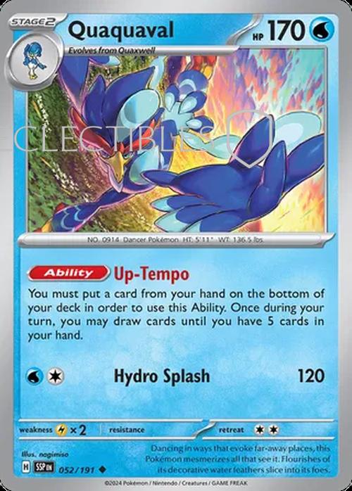 Pokemon Surging Sparks 052/191 Quaquaval  Reverse Holo