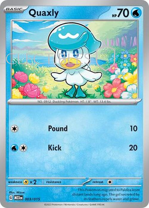 Pokemon McDonalds Match Battle 2023 003/015 Quaxly Holo