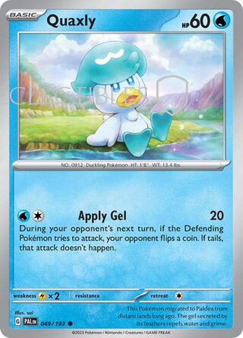Pokemon Paldea Evolved  049/193 Quaxly  Reverse Holo