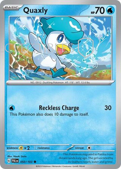 Pokemon Paldea Evolved 050/193 Quaxly Reverse Holo