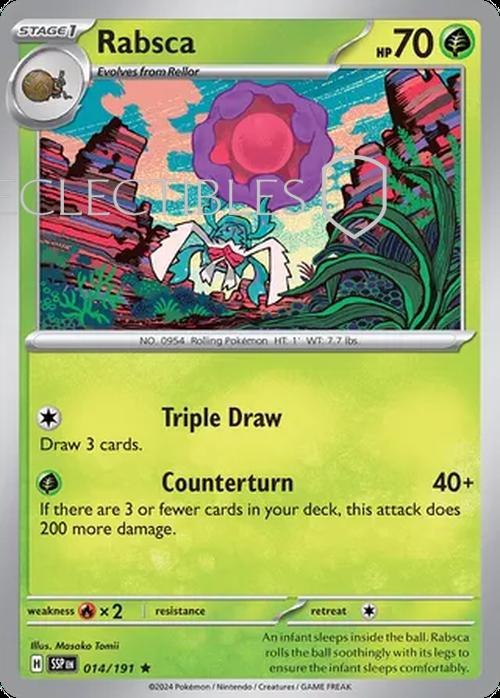 Pokemon Surging Sparks 014/191 Rabsca Reverse Holo