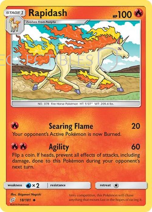 Pokemon Team up 018/181 Rapidash Reverse Holo