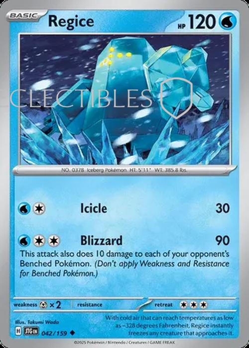 Pokemon Journey Together 042/159 Regice Reverse Holo