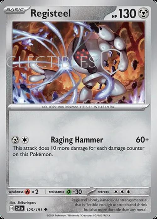 Pokemon Surging Sparks 125/191 Registeel  Reverse Holo