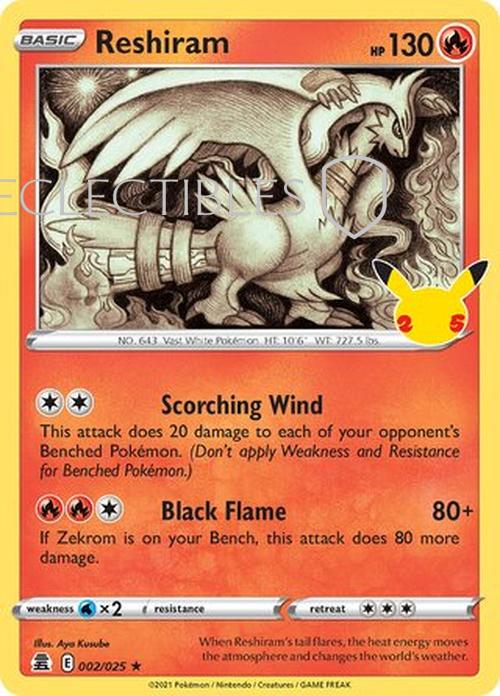 Pokemon Celebrations 002/25 Reshiram