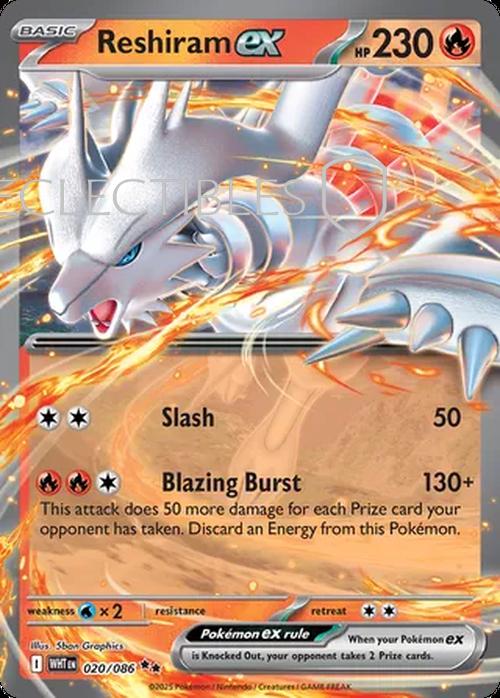Pokemon White Flare 020/086 Reshiram ex