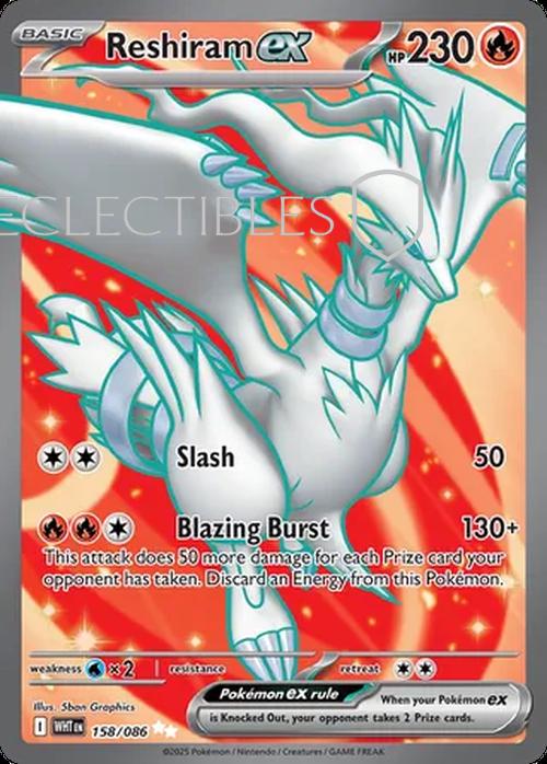Pokemon White Flare 158/086 Reshiram ex