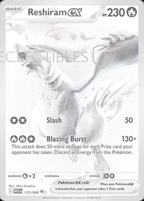 Pokemon White Flare 173/086 Reshiram ex
