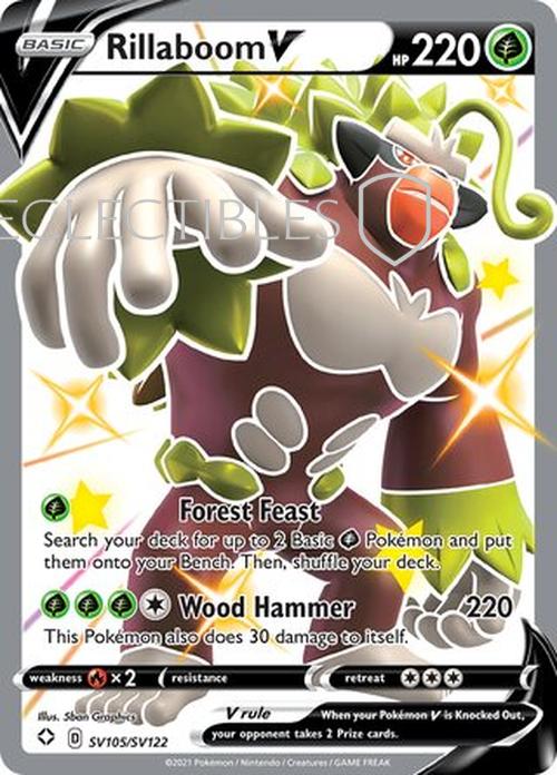 Pokemon Shining Fates SV 105/122 Rillaboom V