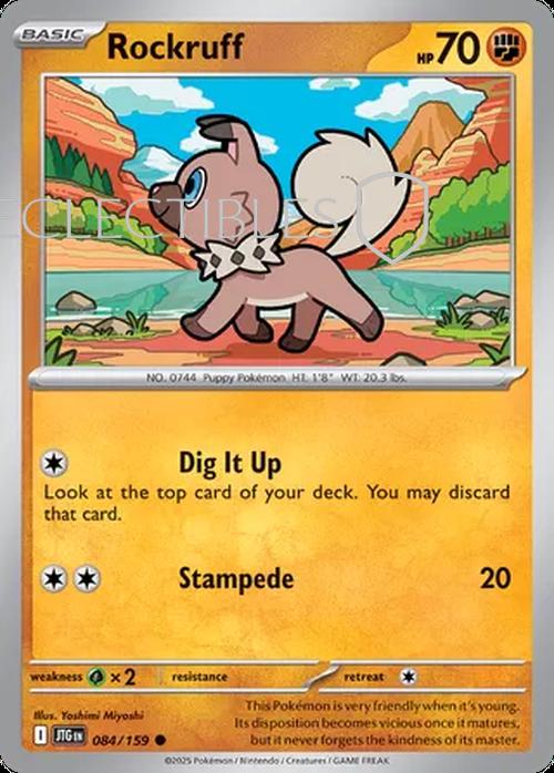 Pokemon Journey Together 084/159 Rockruff Reverse Holo