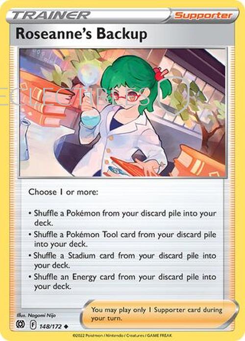 Pokemon Brilliant Stars 148/172 Roseanne's Backup Reverse Holo