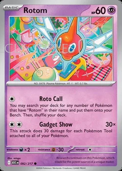 Pokemon Ascended Heroes 092/217 Rotom Reverse Holo