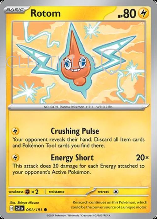 Pokemon Surging Sparks 061/191 Rotom Reverse Holo