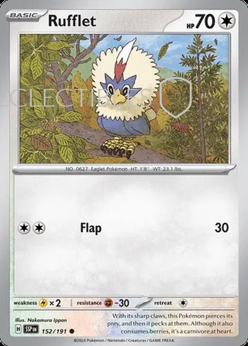 Pokemon Surging Sparks 152/191 Rufflet  Reverse Holo