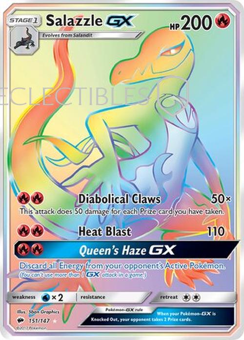 Pokemon Burning Shadows 151/147 SalazzleGX Reverse Holo