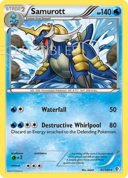 Pokemon Boundaries Crossed 041/149 Samurott Holo