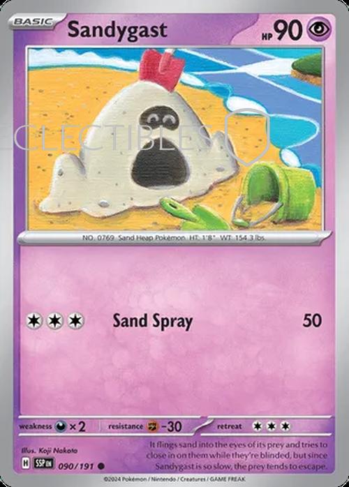 Pokemon Surging Sparks 090/191 Sandygast  Reverse Holo