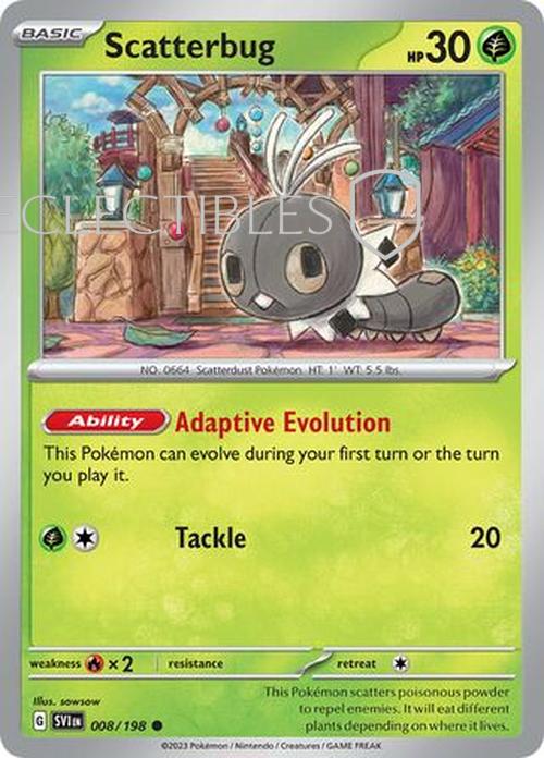 Pokemon Scarlet & Violet 008/198 Scatterbug  Reverse Holo