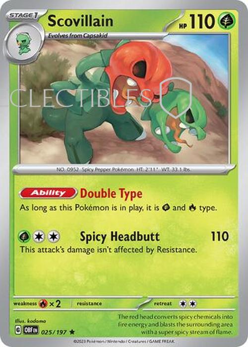 Pokemon Obsidian Flame 025/197 Scovillain Holo