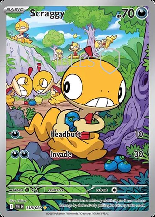 Pokemon White Flare 138/086 Scraggy