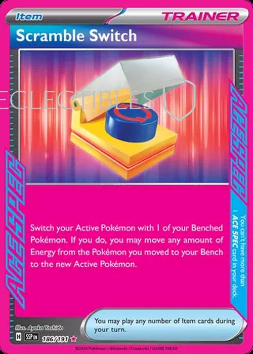 Pokemon Surging Sparks 186/191 Scramble Switch Reverse Holo