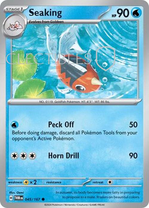 Pokemon Twilight Masquerade 045/167 Seaking Reverse Holo