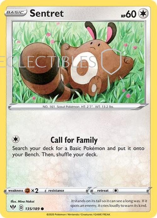 Pokemon Darkness Ablaze 135/189 Sentret  Reverse Holo
