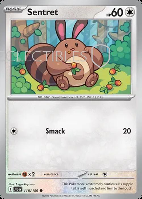 Pokemon Journey Together 118/159 Sentret Reverse Holo