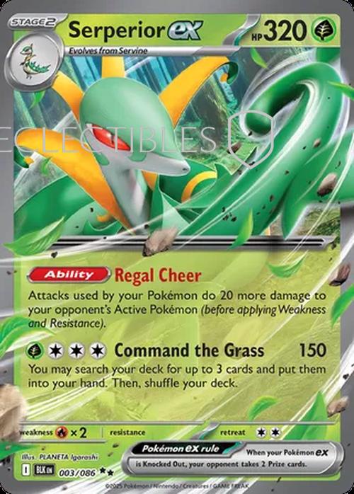 Pokemon Black Bolt 003/086 Serperior ex