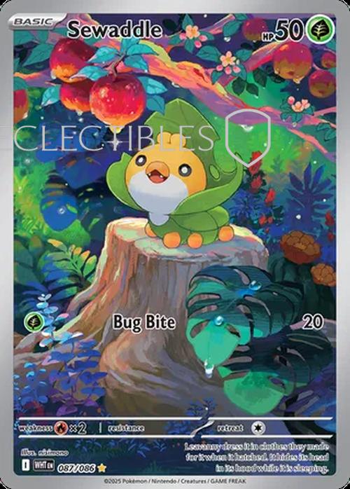 Pokemon White Flare 087/086 Sewaddle