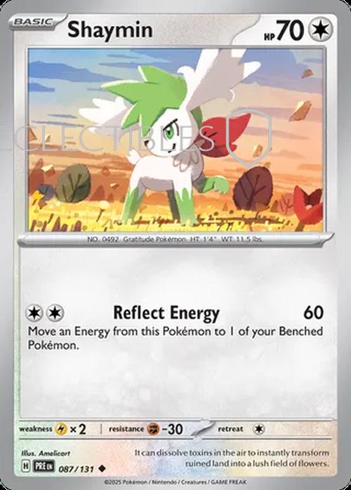 Pokemon Prismatic Evolutions 087/131 Shaymin Reverse Holo
