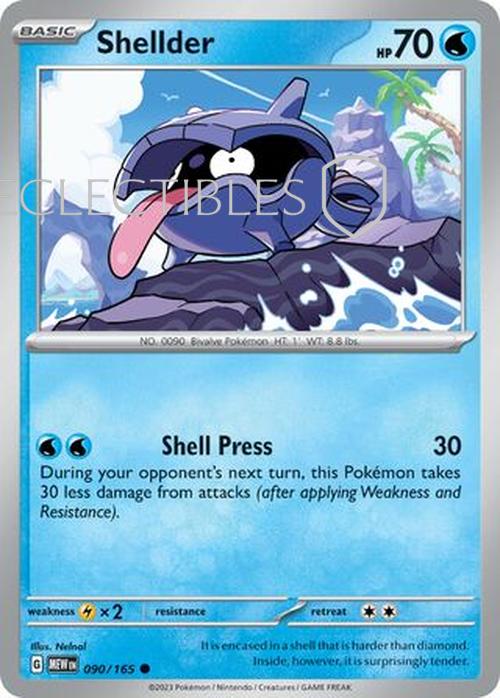 Pokemon Scarlet & Violet 151 090/165 Shellder  Reverse Holo