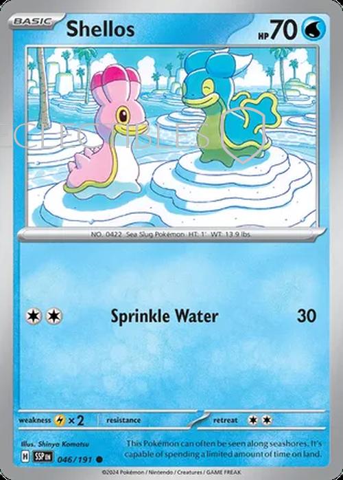 Pokemon Surging Sparks 046/191 Shellos Reverse Holo
